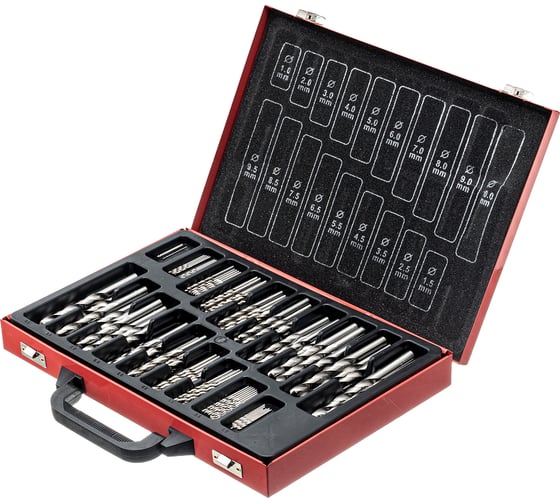 Изображение товара Набор сверл по металлу в металлическом кейсе (170 шт; 1-10 мм; HSS) MATRIX 723170