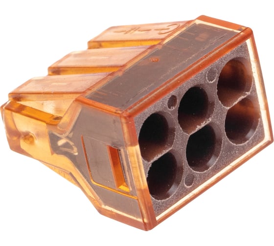 Изображение товара Экспресс-клемма с пастой REXANT СМК 773-606, 6-проводная, 0,75-4 мм2, 50 шт. 07-5276