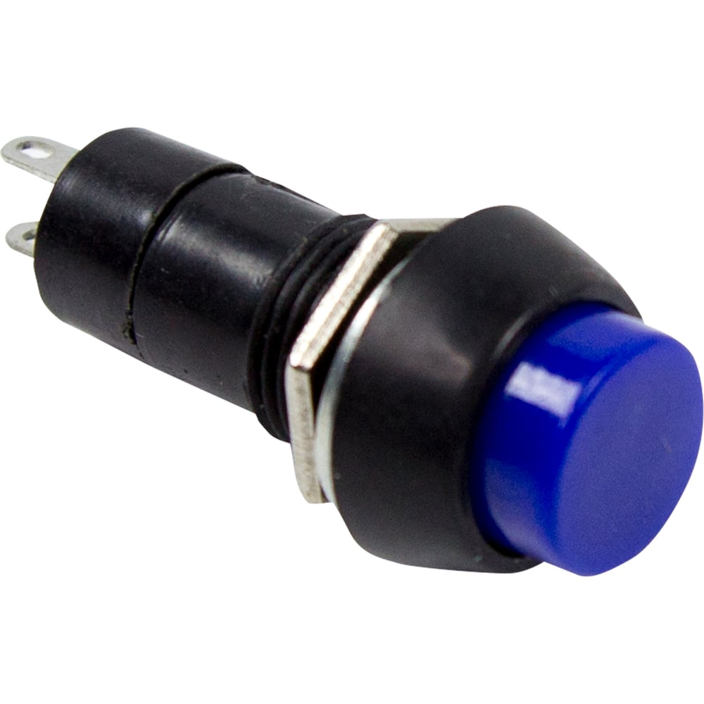 Изображение товара Выключатель-кнопка REXANT 250V 1 А (2с) OFF-(ON) Б/Фикс синяя PBS-11В