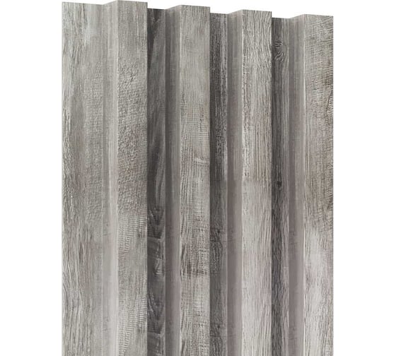 Изображение товара Реечная панель КронаПласт legno санторини серый, 8 шт/уп УТ-00095662