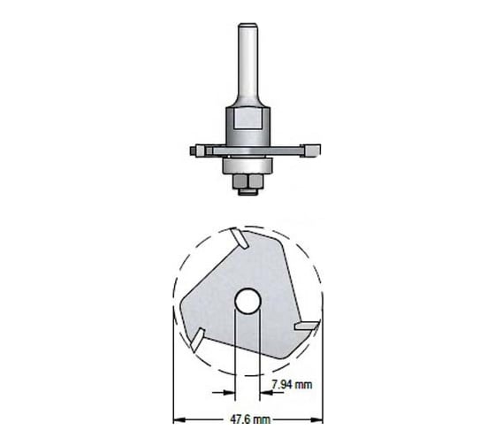 Изображение товара Фреза дисковая (47.6х3 мм; S=12 мм; Z3) WPW N303082