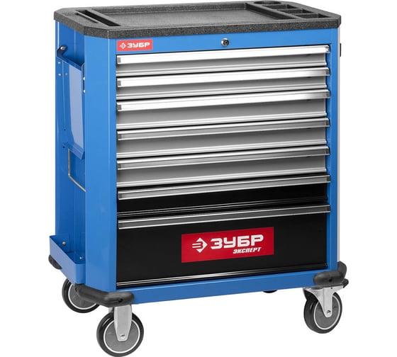 Изображение товара Инструментальная тележка ЭКСПЕРТ Зубр 7 ящиков, 730x475x910мм 38903-7