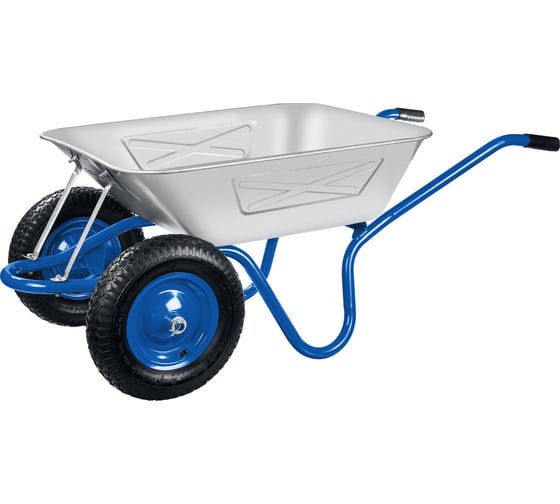 Изображение товара Усиленная строительная двухколесная тачка Зубр Профессионал ПТ-350 39913