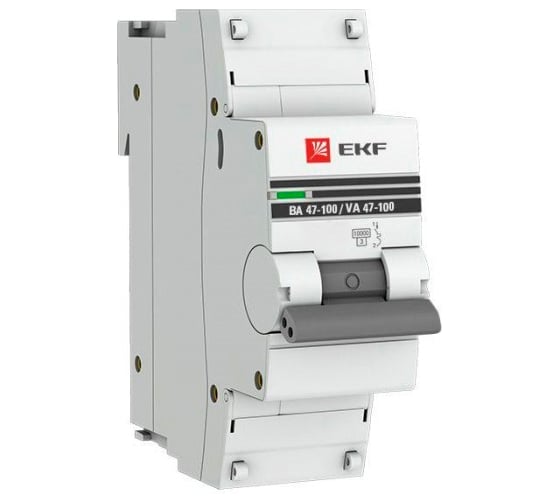 Изображение товара Автоматический выключатель EKF PROxima ВА 47-100, 1P, 32А, D, 10kA mcb47100-1-32D-pro
