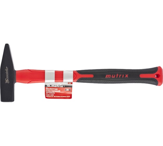 Изображение товара Слесарный молоток MATRIX ''optimal'',500 г,фибергласовая обрезиненная рукоятка,квадратный боек// 10369