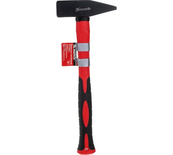 Изображение товара Слесарный молоток ''optimal'',1000 г,фибергласовая обрезиненная рукоятка MATRIX 10383