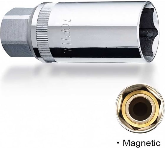 Изображение товара Головка свечная 16 мм, с магнитом, L=65 мм, 3/8"DR TOPTUL BAAT1216