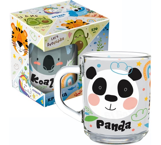 Изображение товара Кружка ND Play Животные Африки, в подарочной упаковке, 230 мл, стекло 307272