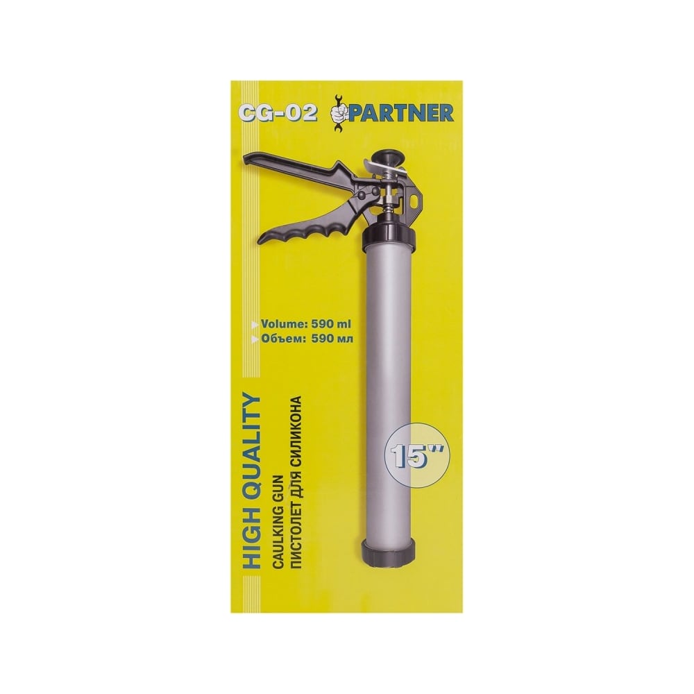 Изображение товара Пистолет для силикона Partner алюминиевый 600 гр. PA-CG-02(7144)