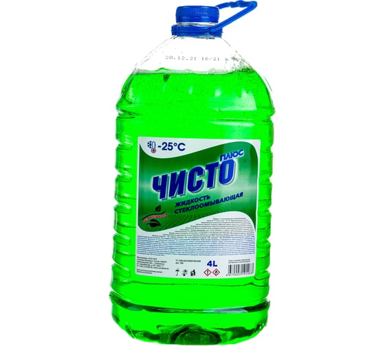Изображение товара Стеклоомывающая жидкость Sintec, "Чисто Плюс" -25 С 4л ПЭТ 505