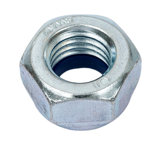 Изображение товара Шестигранная гайка со стопорным нейлоновым кольцом BULLIT DIN 985 10.9 высокая M14 15 шт КР.192558