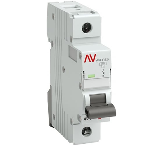 Изображение товара Автоматический выключатель EKF AVERES AV-6, 1P, 2A, 6kA mcb6-1-02C-av