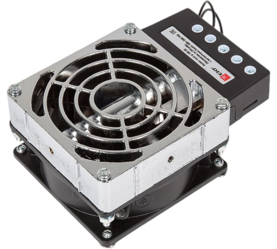 Изображение товара Обогреватель EKF на DIN-рейку, с вентилятором, 100Вт, 230В, IP20, Quadro, PROxima heater-vent-q-100-20