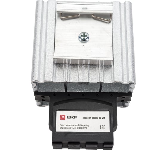 Изображение товара Обогреватель EKF на DIN-рейку, клеммный, 15Вт, 230В, IP20, PROxima heater-click-15-20