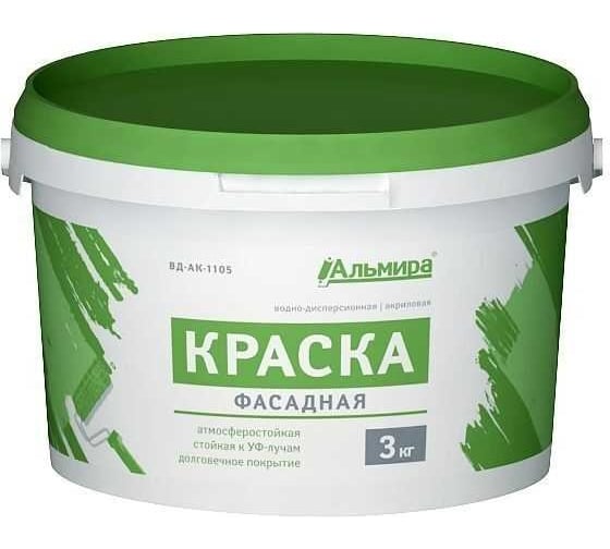 Изображение товара Фасадная краска Альмира 3 кг 00-00000373