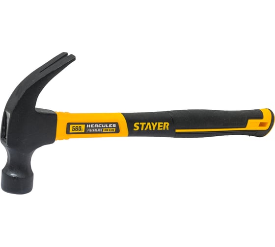 Изображение товара Столярный молоток-гвоздодёр с фибергласовой рукояткой STAYER Hercules 560 г 2026-560_z02