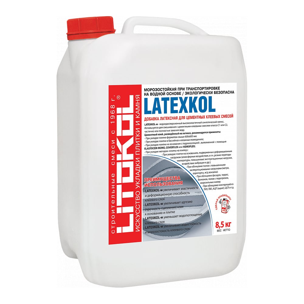 Латексная добавка для клеев LITOKOL добавка для цементных клеев litokol latexkol 3 75 кг