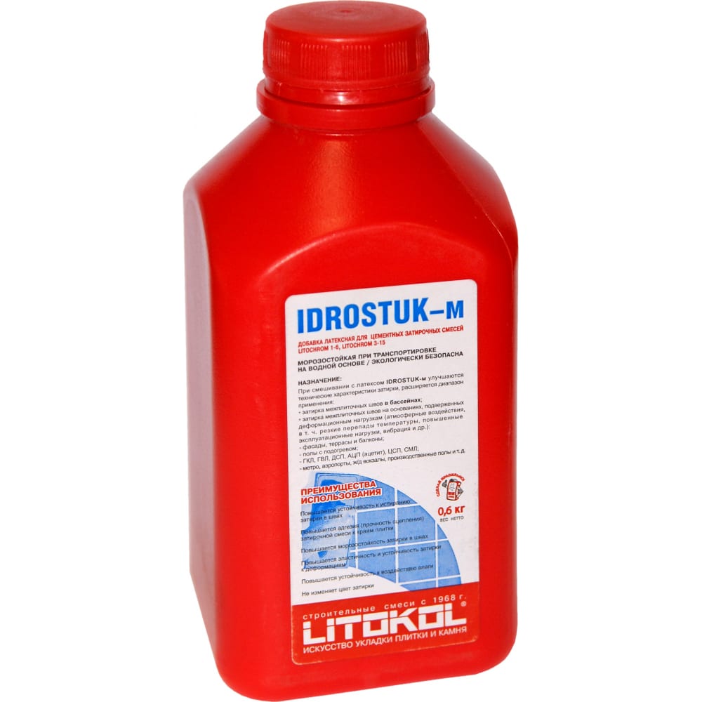 фото Латексная добавка для затирок litokol idrostuk- м 0,6 kg can 112020002