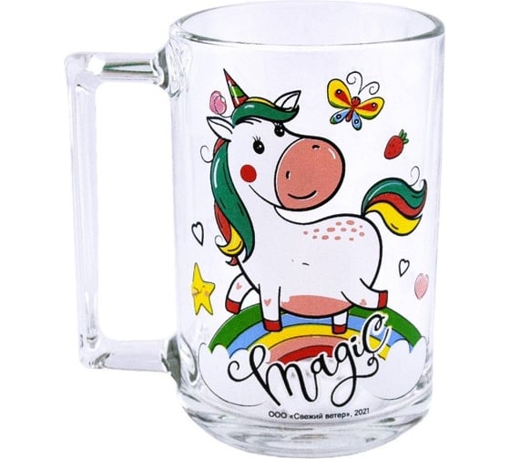Изображение товара Кружка ND Play Фитнес, единорог, 320 мл, стекло 302701