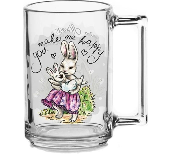 Изображение товара Кружка ND Play Фитнес, кроль-вилль, любовь в сердце, 320 мл, стекло 305344