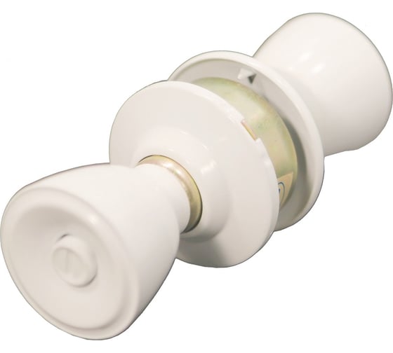 Изображение товара Дверная защелка-ручка Левша NORBEL 588 BK без ключа, c фиксатором, белая У4-6832.Б