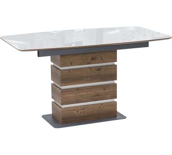 Изображение товара Стол на тумбе Woodville фернан, орех кантри/белый 462112