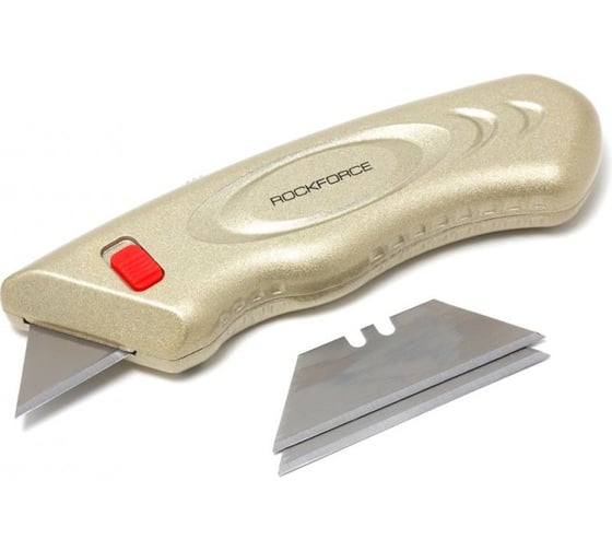 Изображение товара Универсальный нож Rockforce в металлическом корпусе с запасными лезвиями 3шт RF-5055P42(25711)