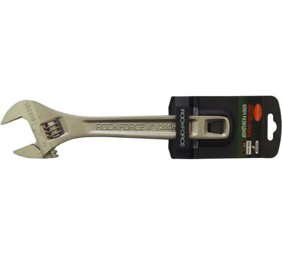 Изображение товара Разводной ключ Rockforce Profi CRV 8-200мм, на пластиковом держателе RF-649200(17396)