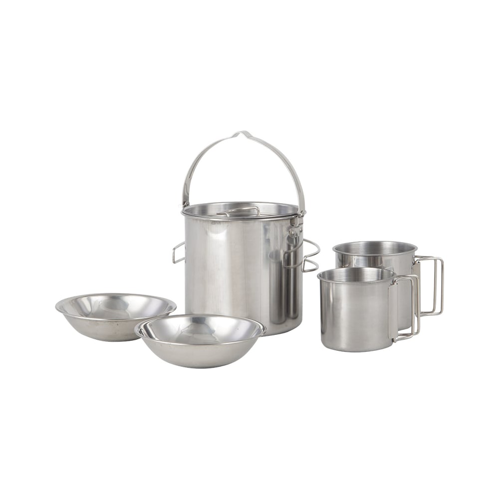 Изображение товара Набор посуды Ecos походный camp-s13 из нержавеющей стали 5 предметов