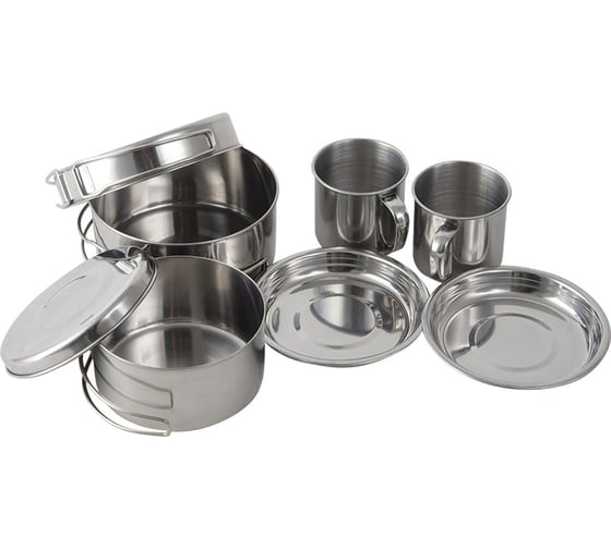 Изображение товара Набор посуды Ecos походный camp-s11 из нержавеющей стали 8 предметов 106940