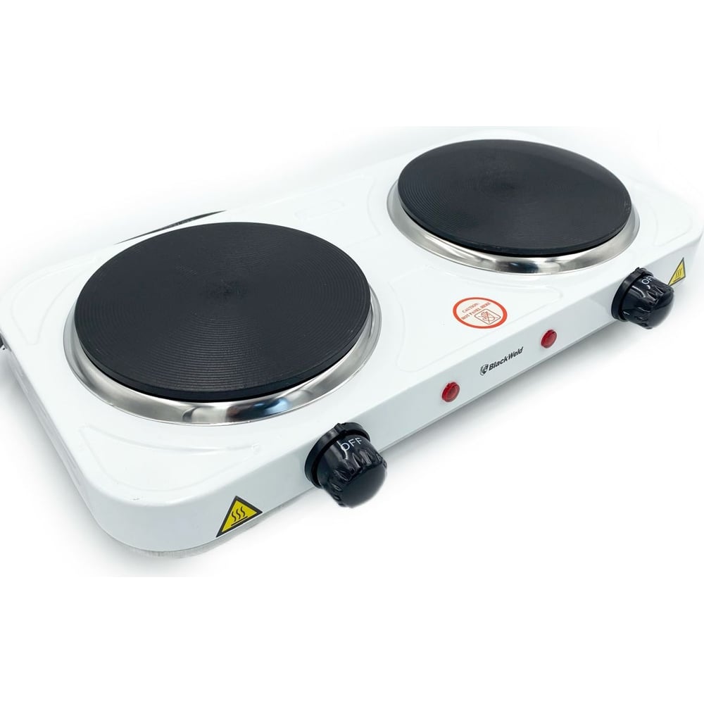 Изображение товара Электрическая плита BlackWeld с 2 конфорками, белая 150008