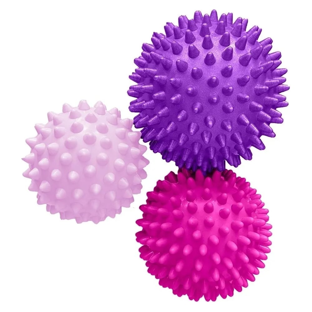 Изображение товара Набор массажных мячей ND Play, 3 шт, 9 см, розовый