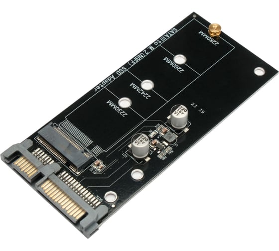 Изображение товара Адаптер для ssd Cablexpert m.2 sata в разъем sata, коробка EE18-M2S3PCB-02