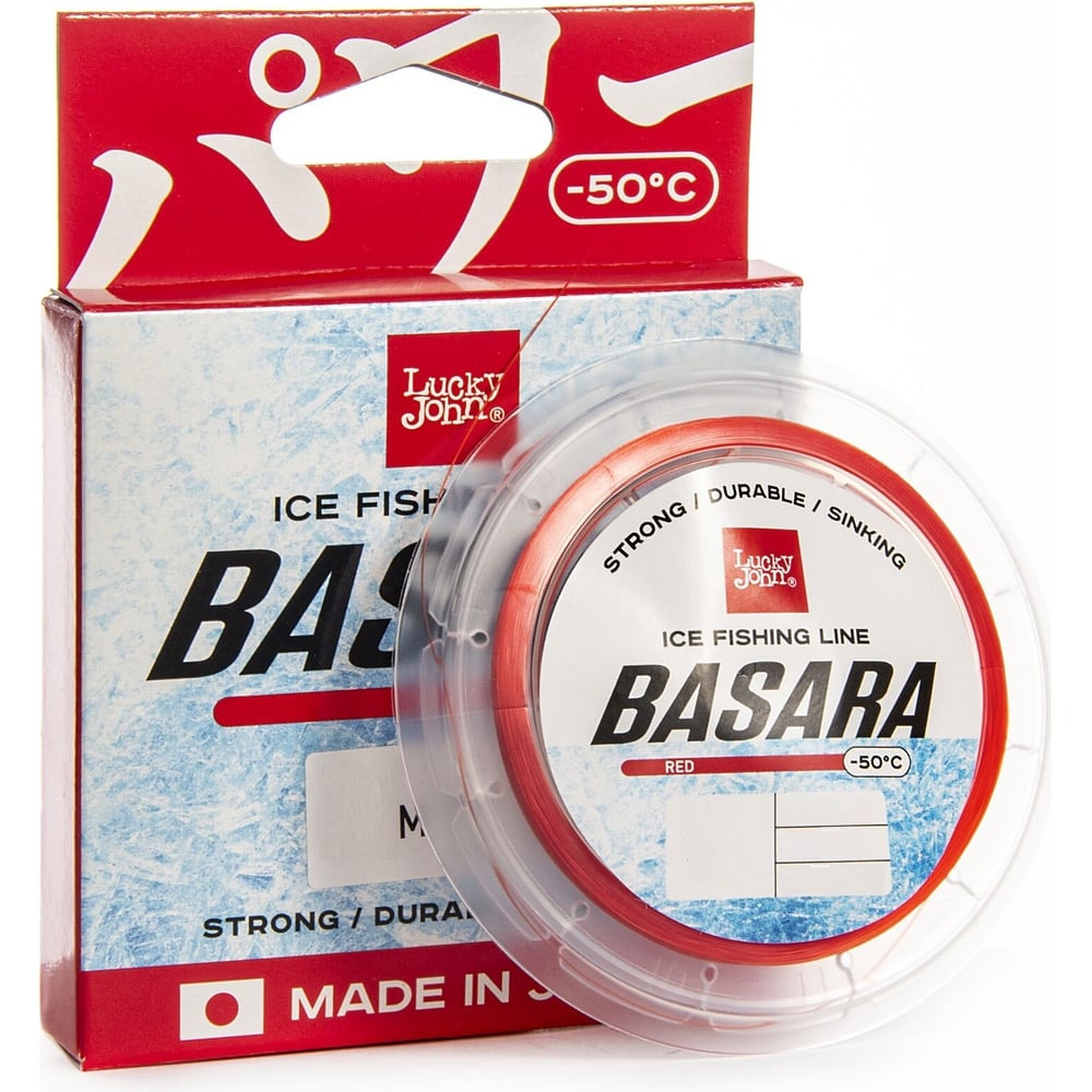 Изображение товара Монофильная зимняя леска Lucky John BASARA Red 30 м, 0.23 мм LJ4002-023