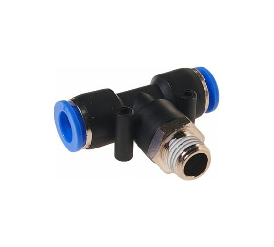 Изображение товара Фитинг Т-образный для пластиковых трубок 10мм с наружной резьбой 1/4 Rockforce RF-SPB10-02 RF-SPB10-02(2073)