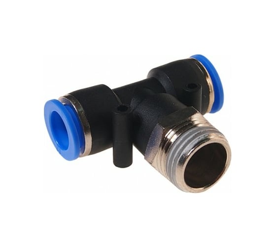 Изображение товара Фитинг Т-образный с наружной резьбой (12 мм; 1/2") для пластиковых трубок ROCKFORCE RF-SPB12-04(2078)