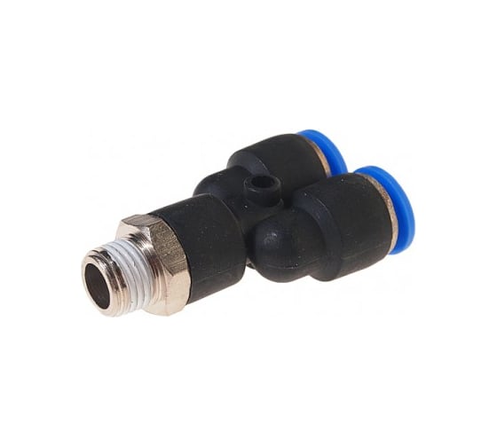 Изображение товара Фитинг Y-образный с наружной резьбой (10 мм; 1/4") для пластиковых трубок ROCKFORCE RF-SPX10-02(2365)