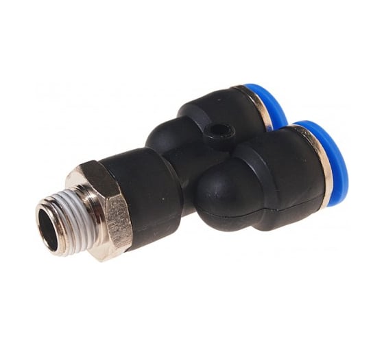 Изображение товара Фитинг Y-образный с наружной резьбой (12 мм; 1/4") для пластиковых трубок ROCKFORCE RF-SPX12-02(2370)