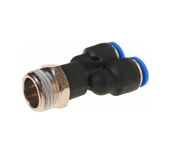 Изображение товара Фитинг Y-образный с наружной резьбой (8 мм; 1/2") для пластиковых трубок ROCKFORCE RF-SPX08-04(2357)