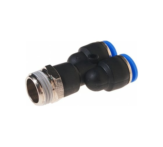 Изображение товара Фитинг Y-образный с наружной резьбой (12 мм; 1/2") для пластиковых трубок ROCKFORCE RF-SPX12-04(2371)