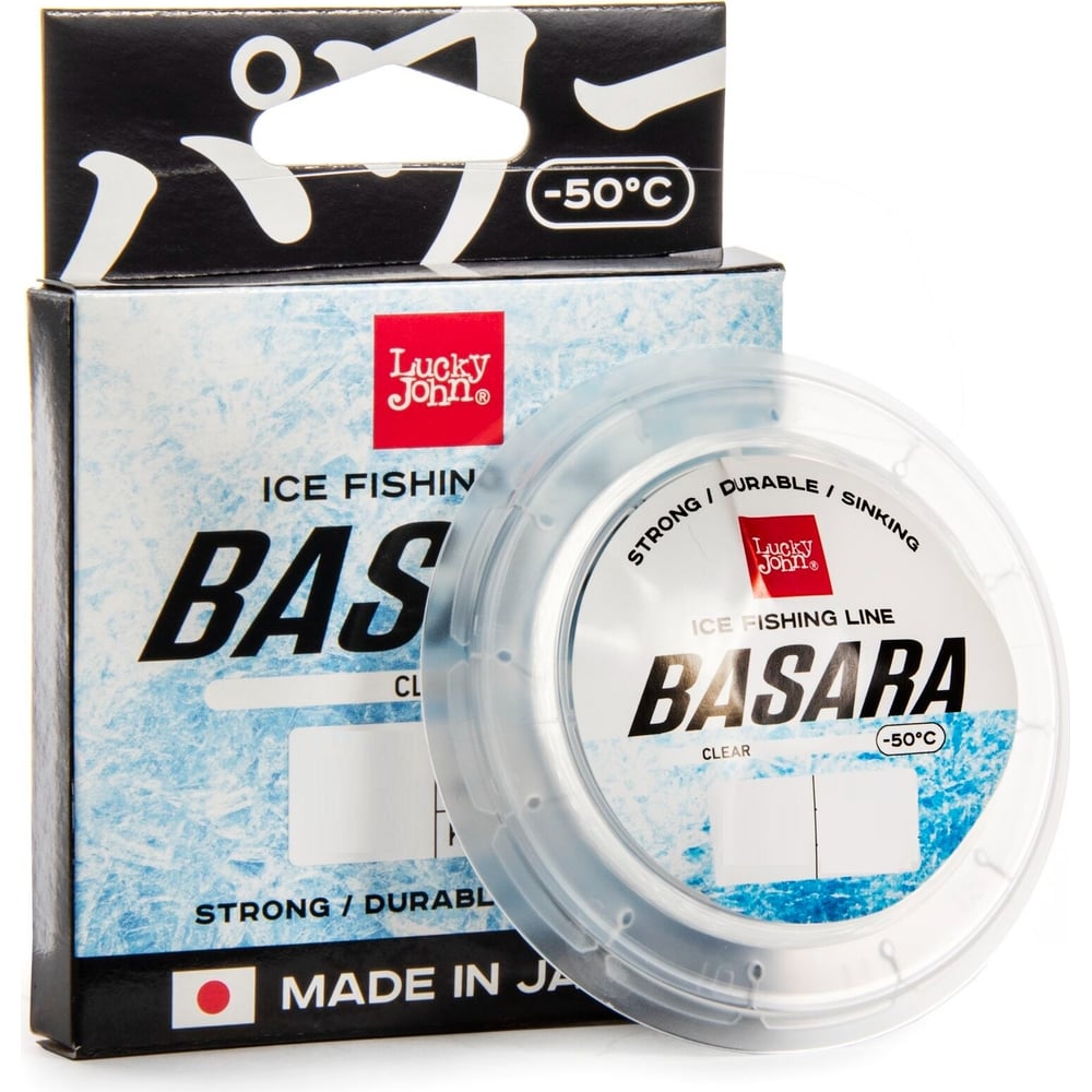 Изображение товара Монофильная зимняя леска Lucky John BASARA Clear 30 м, 0.20 мм