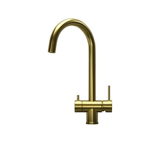 Изображение товара Смеситель для кухонной мойки GRANULA 7104, золото сатин