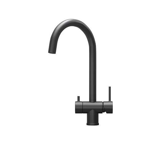 Изображение товара Смеситель для кухонной мойки GRANULA 7104, черный матовый