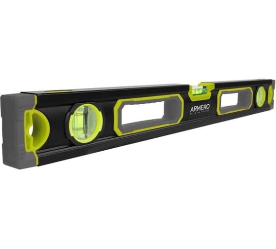 Изображение товара Алюминиевый уровень ARMERO 60 см., 3 глазка, магнит A136/060