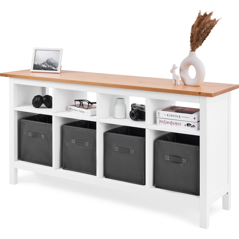 Изображение товара Стол-консоль Лузалес КЫМӨР 157х74х40 см, массив сосны, бело-светлое покрытие