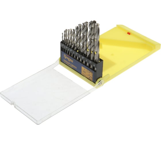 Изображение товара Набор сверл по металлу 13 шт, HSS, цилиндрический хвостовик, 2-8 мм ТУНДРА 1119693