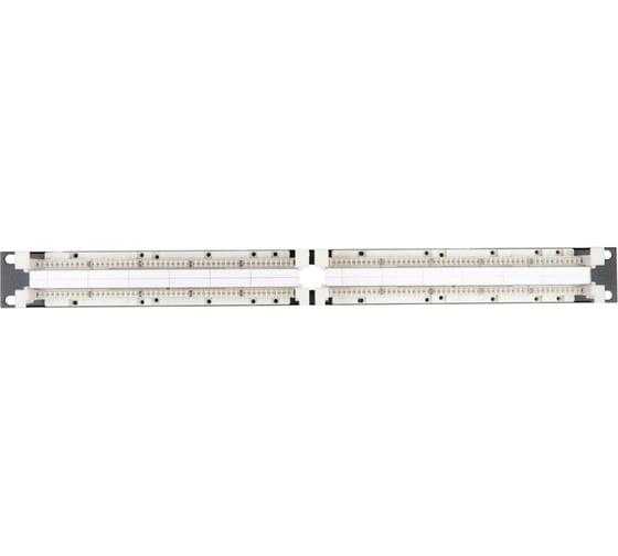 Изображение товара Парная кросс-панель Hyperline 110C-19-100P-1U 100 110 типа, 19" 1U (без модулей) 15477