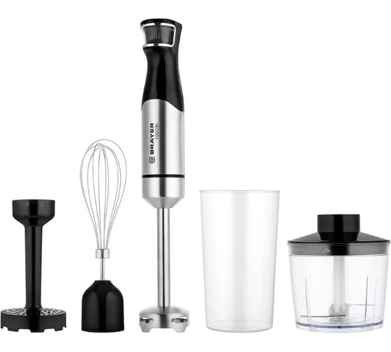 Изображение товара Погружной блендер BRAYER 1254BR 1000 Вт, стакан 700 мл, турбо режим, плавная регулировка скорости BR1254