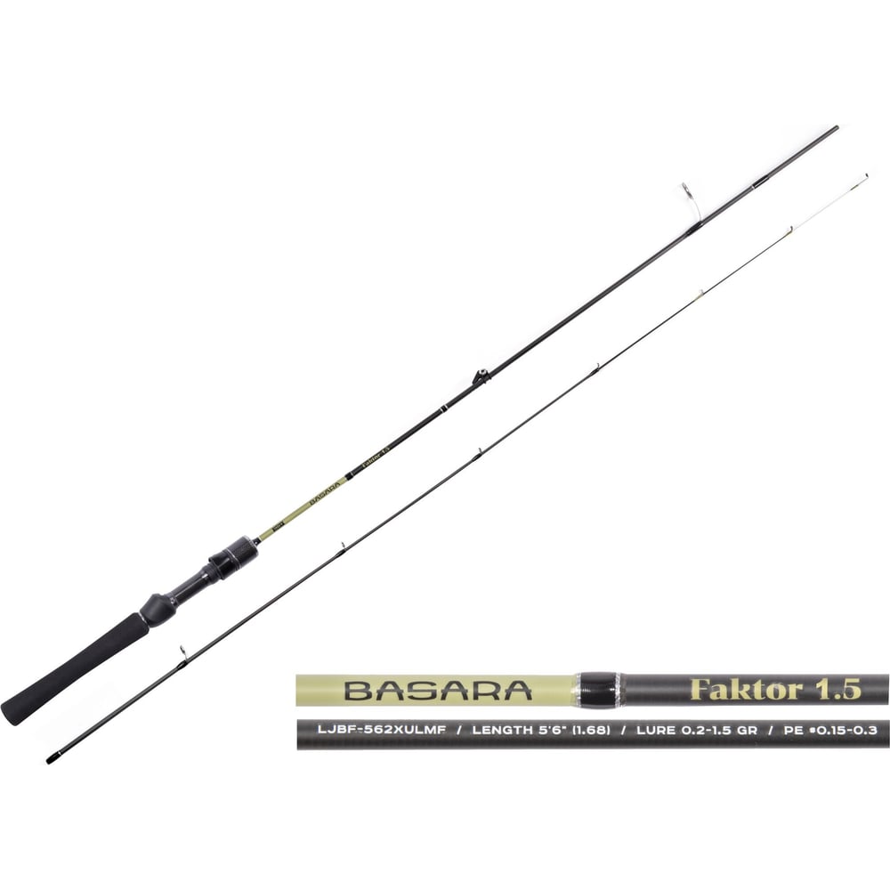 Изображение товара Спиннинговое удилище Lucky John Basara FAKTOR 1.5 г 1.68 м UL для джиговой ловли