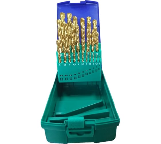 Изображение товара Набор сверл по металлу HSS-Tin (25 шт; 1-13 мм) Heller TD29383